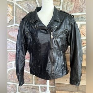 Harley Davidson vintage leather motorcycle jacket women’s xl